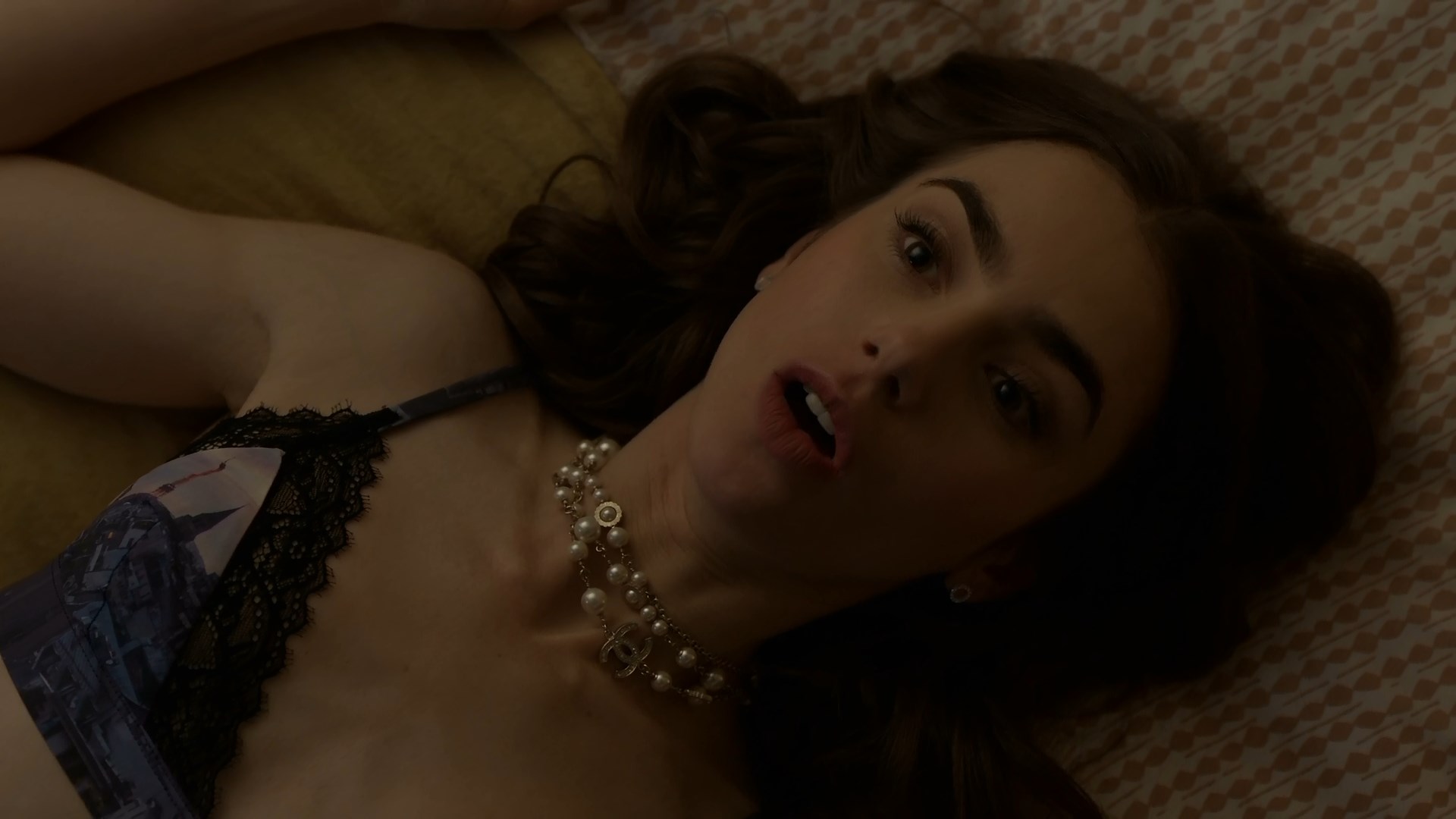 Lily Collins Nude. 